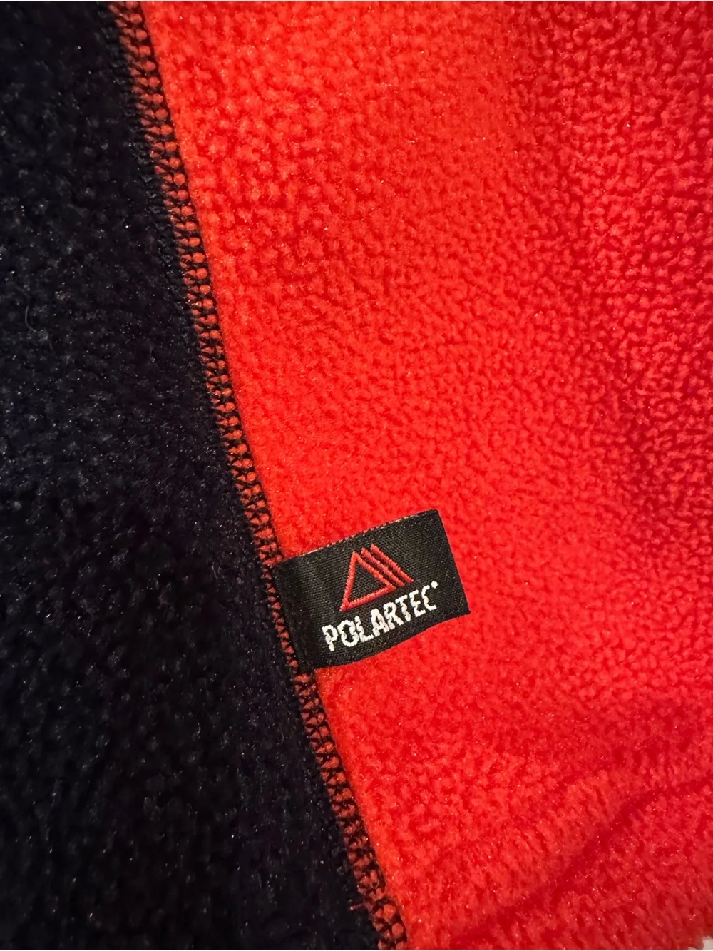Timberland Red Fleece Vest with Navy Panels